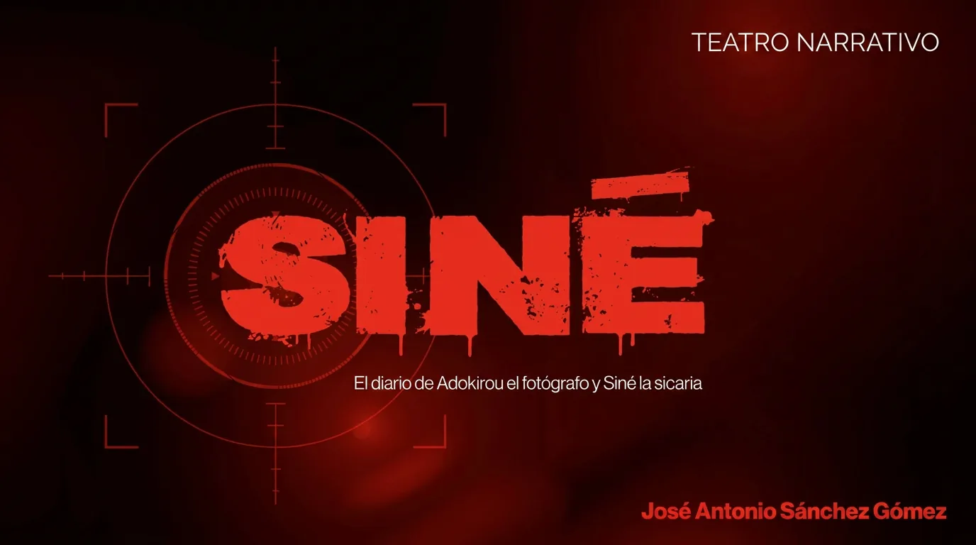 Siné — cartel del próximo estreno de Teatro del Gato, teatro narrativo