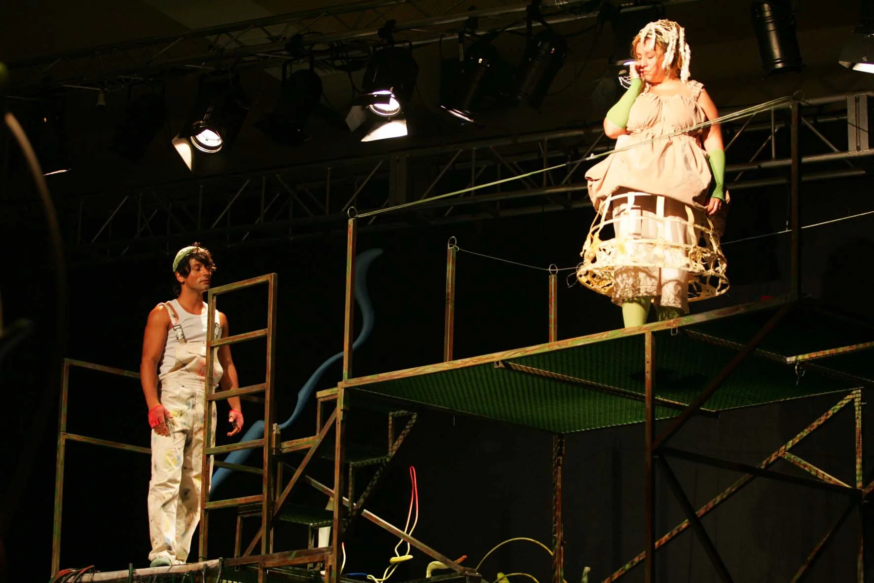 Bastián y Bastiana (2006), obra de Mozart / J. A. Sánchez Gómez — fotografía de la producción teatral de Teatro del Gato, compañía de teatro contemporáneo en Málaga